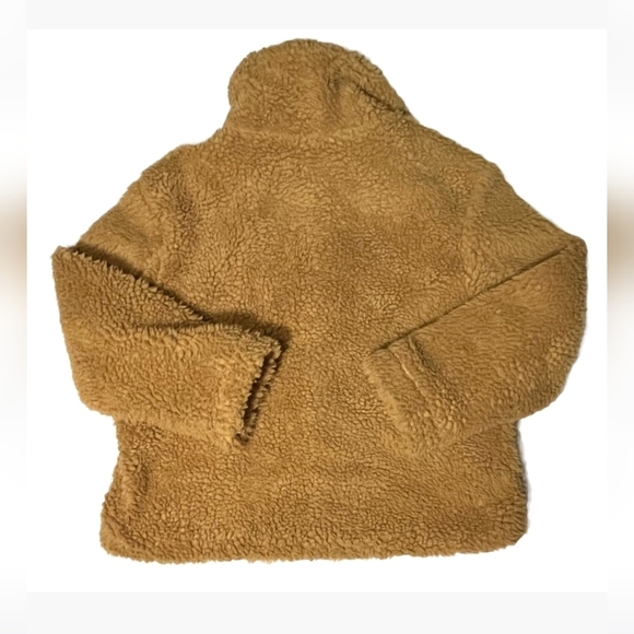 PacSun Teddy Jacket Faux Fur Sherpa Fleece zip up Lined Warm Winter Oversize M/L - Picture 3 of 7